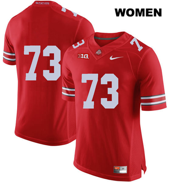Ohio State Buckeyes Women's Michael Jordan #73 Red Authentic Nike No Name College NCAA Stitched Football Jersey GG19C38DT